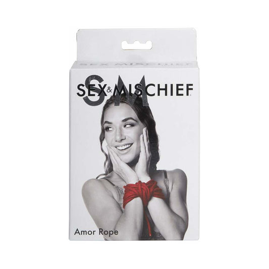 SPORTSHEETS SEX & MISCHIEF AMOR ROPE 2-PIECE 15 FT. (30 FT. TOTAL) RED