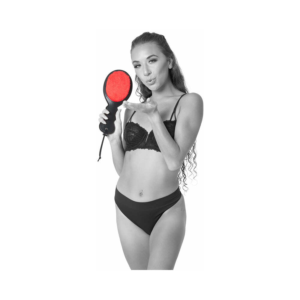 SPORTSHEETS SEX & MISCHIEF AMOR PADDLE DUAL-SIDED RED