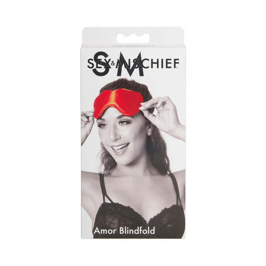 SPORTSHEETS SEX & MISCHIEF AMOR BLINDFOLD RED