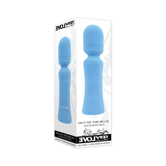 EVOLVED - OUT OF THE BLUE RECHARGEABLE SILICONE WAND VIBRATOR