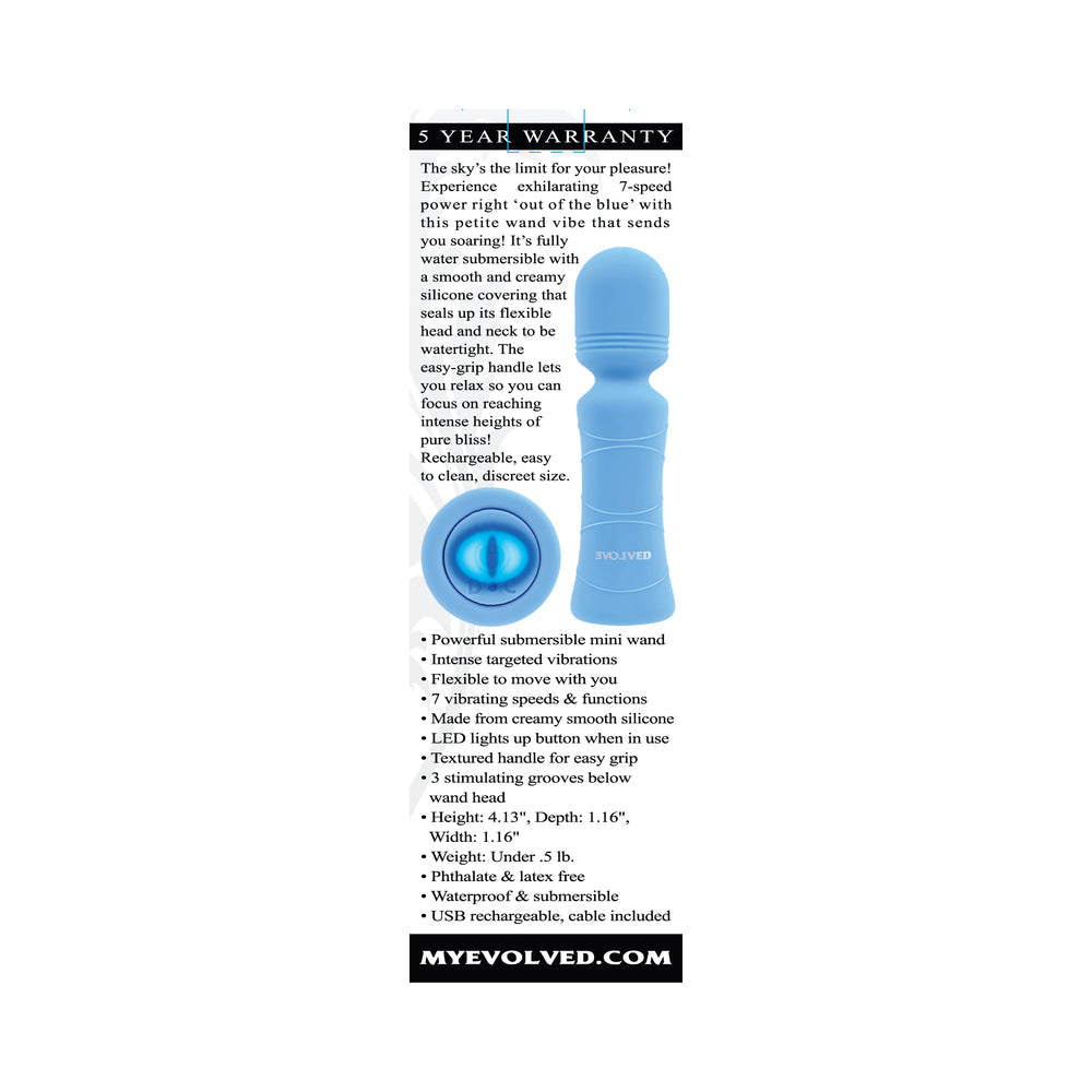 EVOLVED OUT OF THE BLUE RECHARGEABLE SILICONE WAND VIBRATOR
