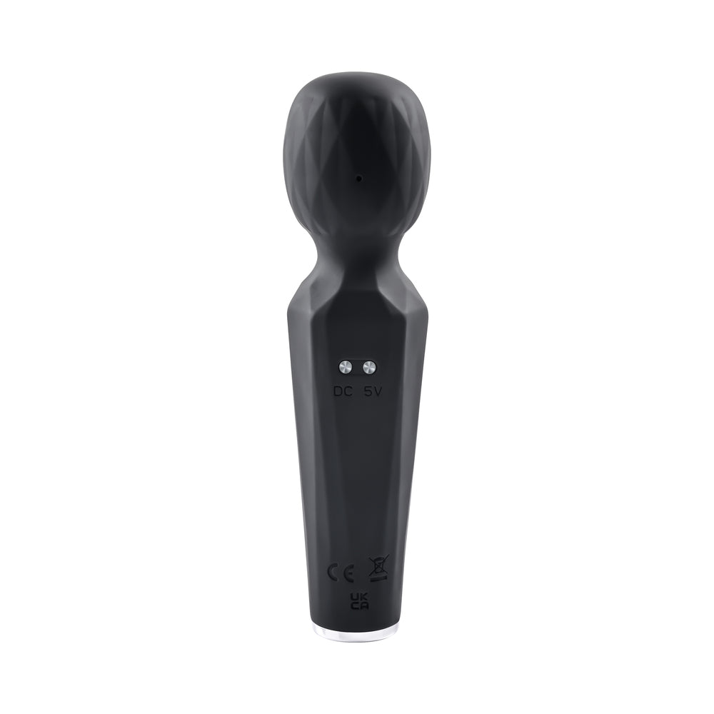 EVOLVED - RAINBOW SUCKER LIGHT-UP RECHARGEABLE DUAL-FUNCTION SILICONE SUCTION WAND VIBRATOR BLACK