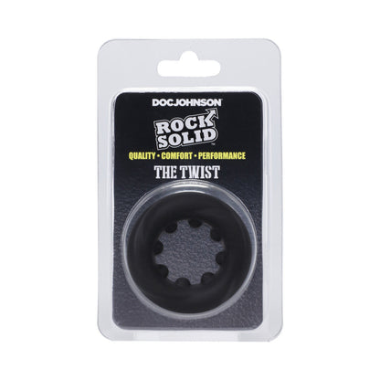 ROCK SOLID THE TWIST SILICONE C-RING BLACK