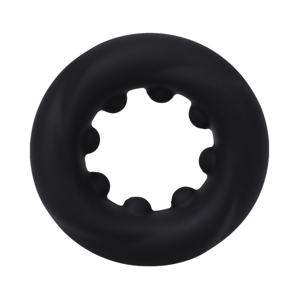 ROCK SOLID THE TWIST SILICONE C-RING BLACK