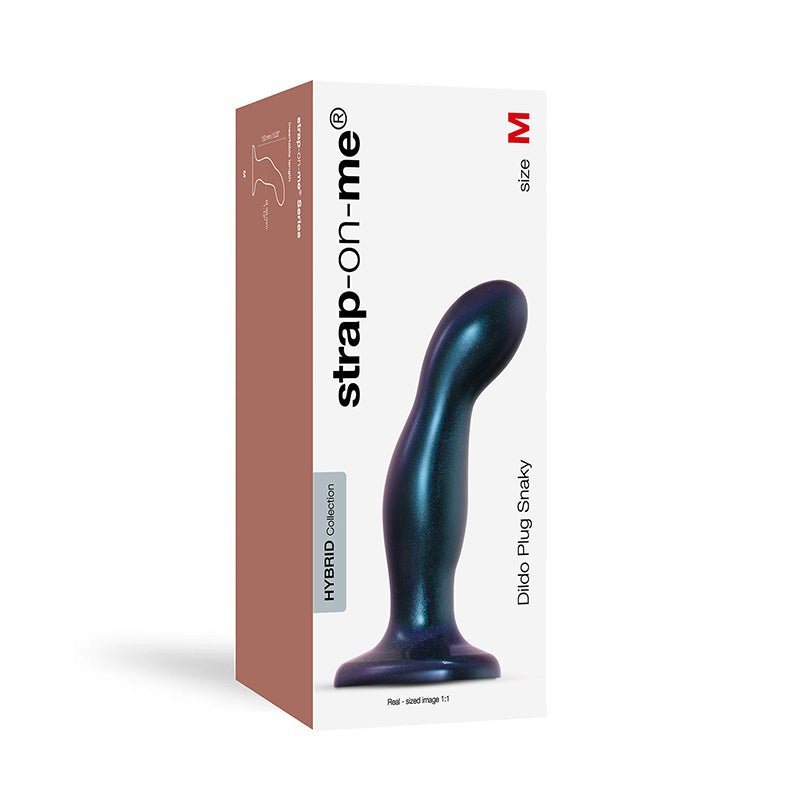 STRAP-ON-ME DILDO PLUG SNAKY METALLIC BLUE MEDIUM