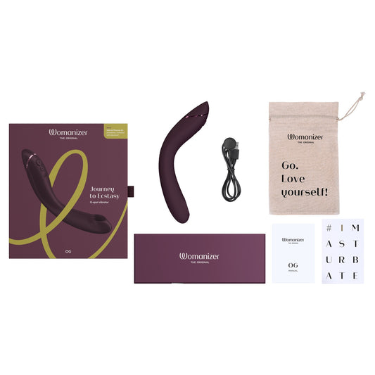 WOMANIZER OG RECHARGEABLE G-SPOT PLEASURE AIR STIMULATOR AUBERGINE