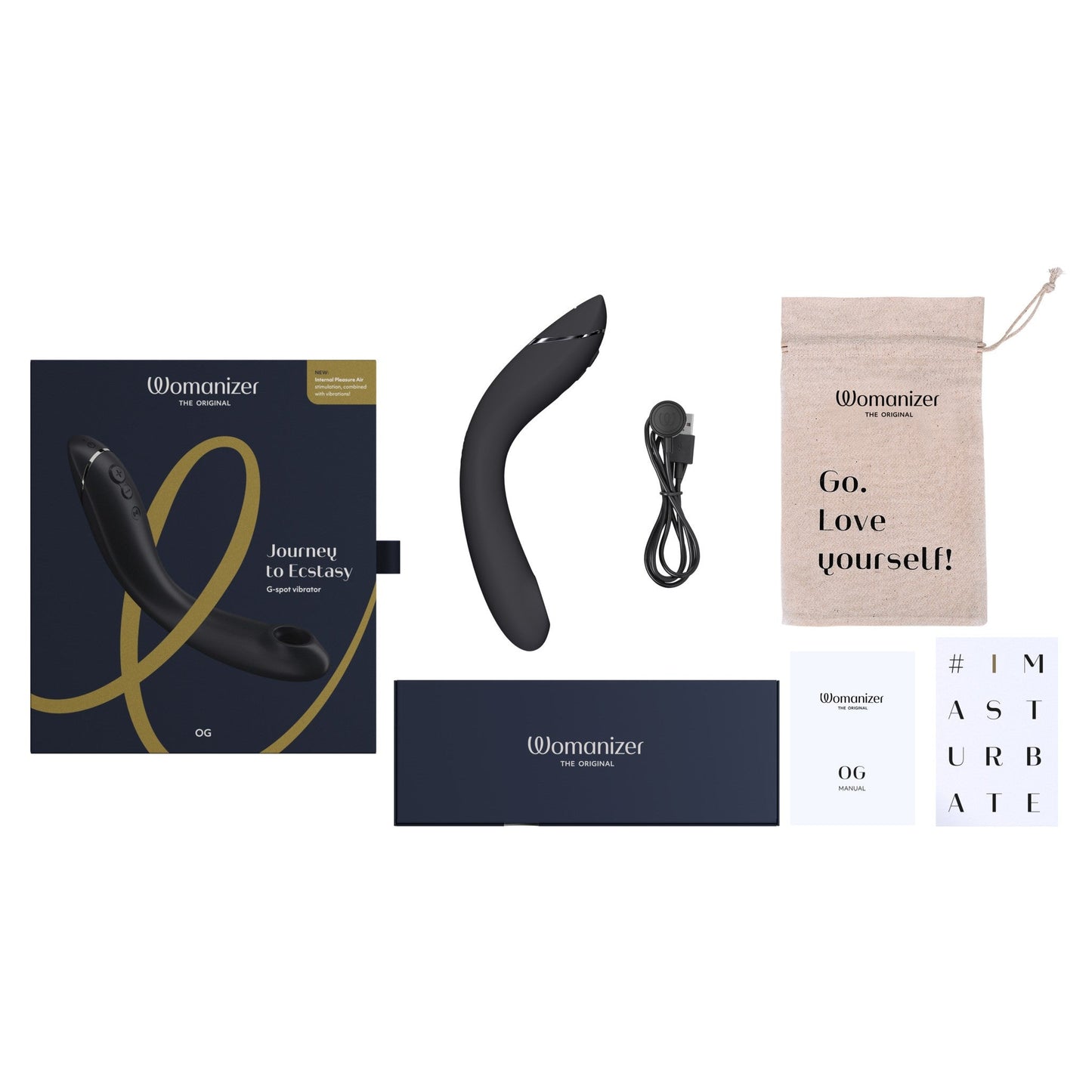 WOMANIZER OG G-SPOT PLEASURE AIR STIMULATOR DARK GREY