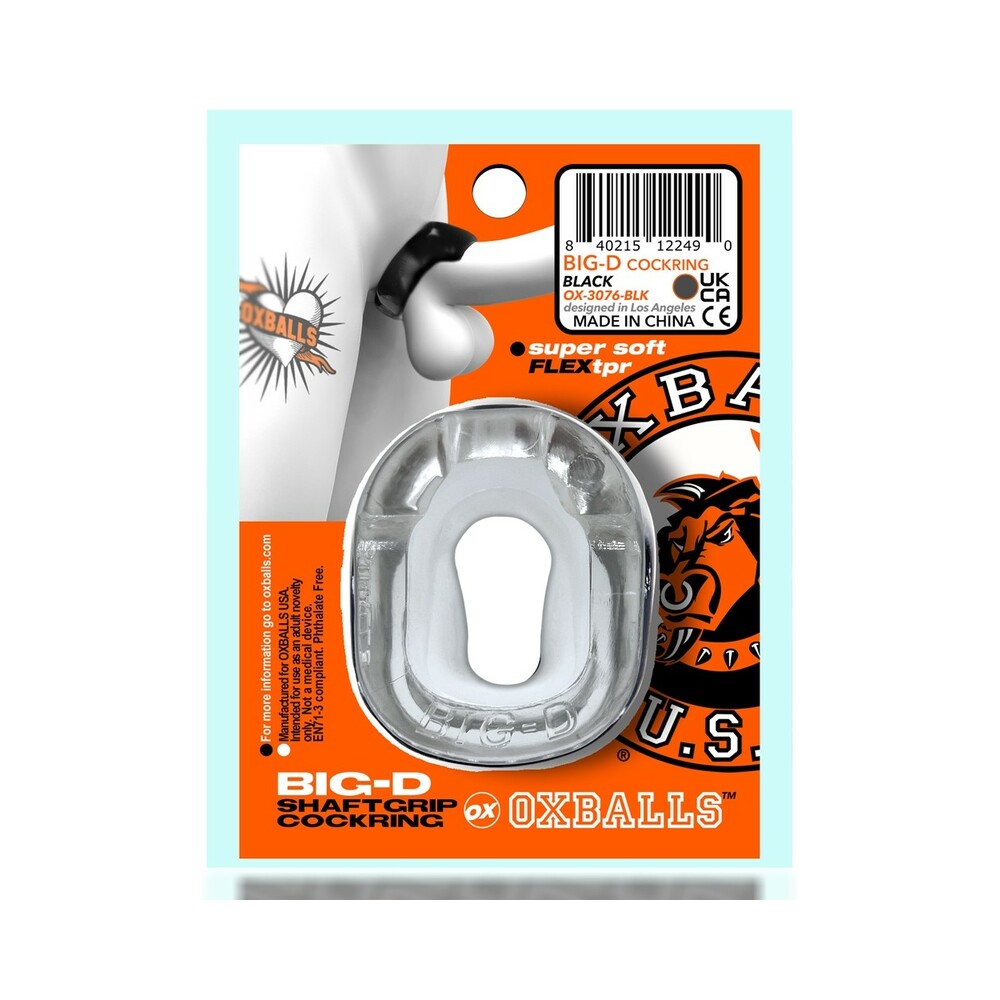 OXBALLS - BIG-D SHAFT GRIP COCKRING CLEAR
