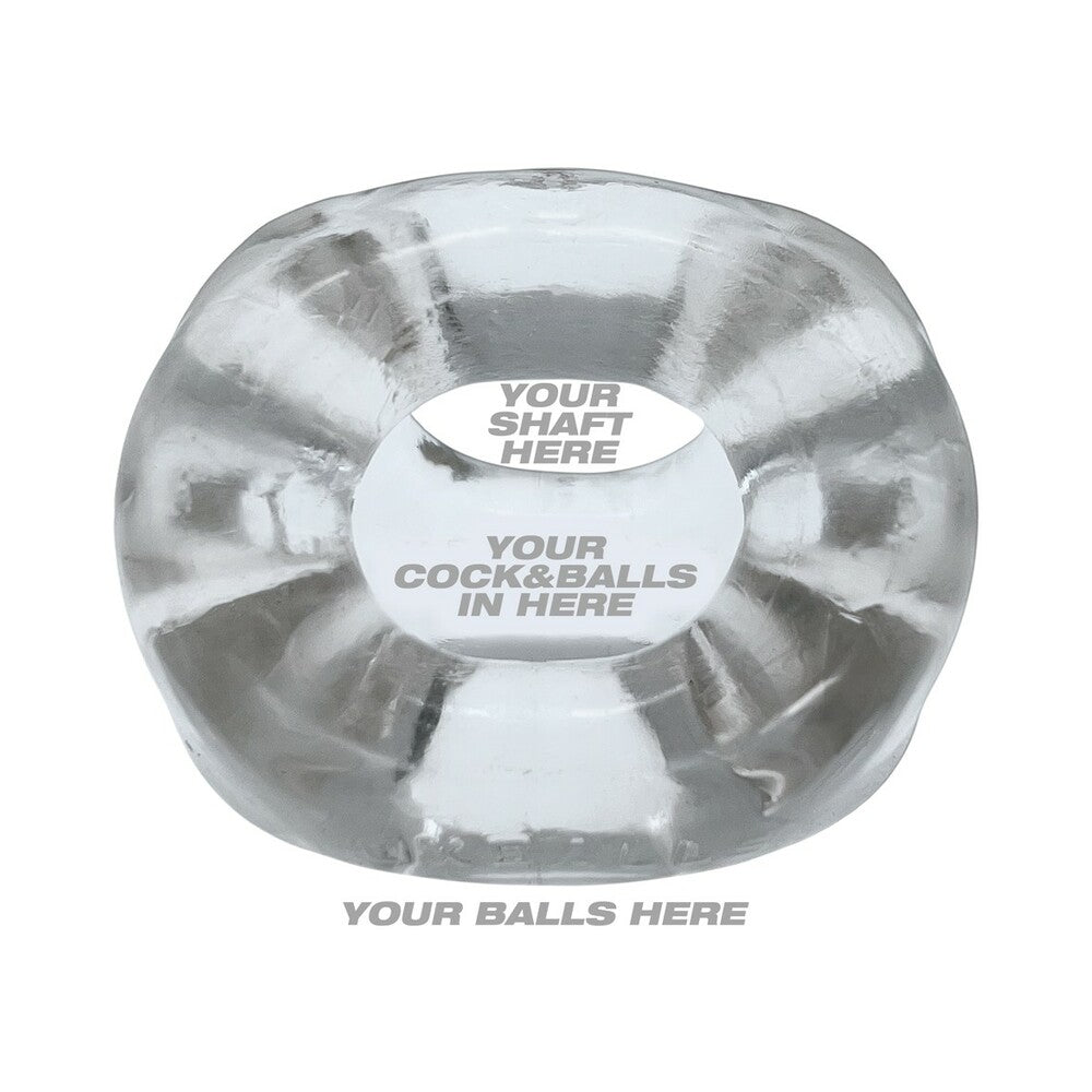 OXBALLS TRI-SPORT XL THICKER 3-RING SLING CLEAR