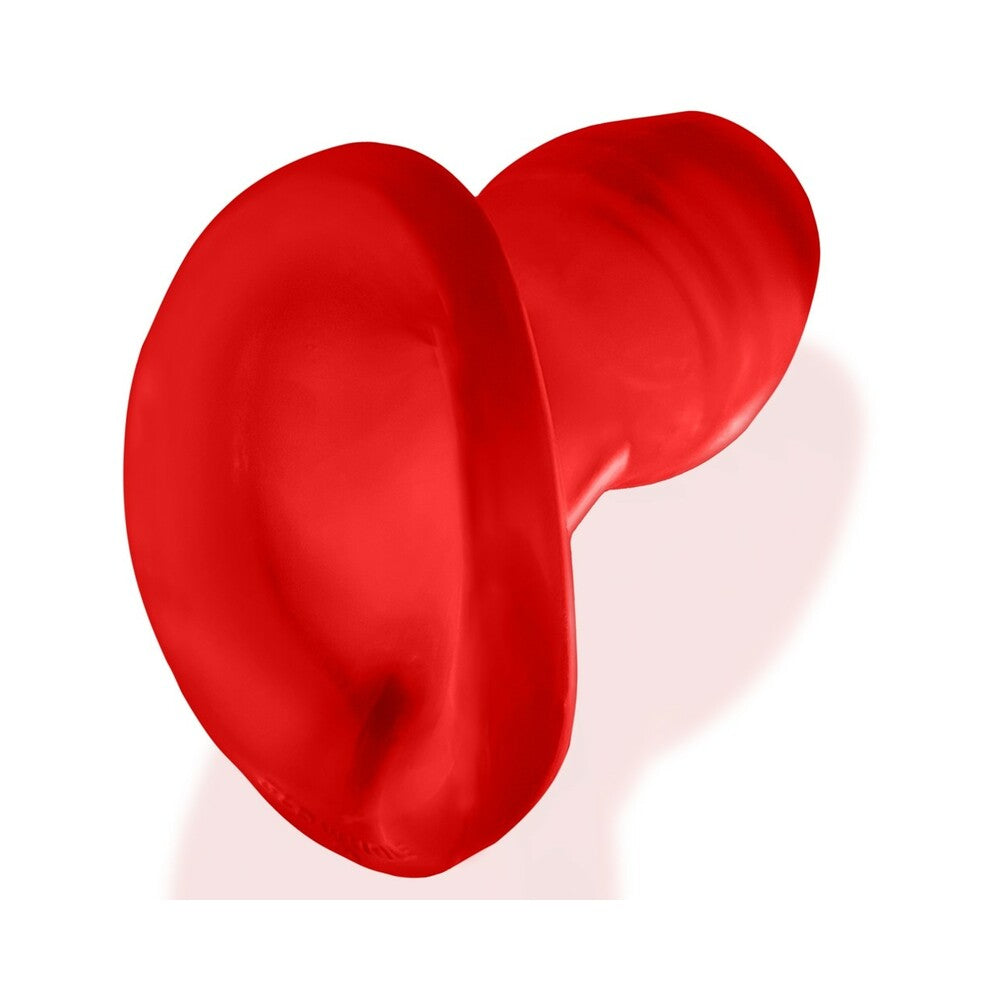 OXBALLS GLOWHOLE-2 HOLLOW BUTTPLUG WITH LED INSERT LARGE RED MORPH