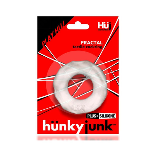 HUNKYJUNK FRACTAL TACTILE COCKRING CLEAR ICE