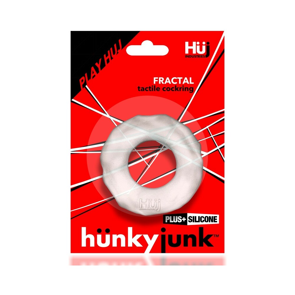 OXBALLS - ANILLO DE PENE TÁCTIL FRACTAL HUNKYJUNK HIELO TRANSPARENTE