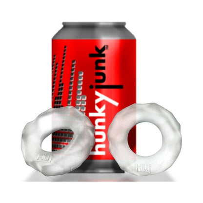 OXBALLS - ANILLO DE PENE TÁCTIL FRACTAL HUNKYJUNK HIELO TRANSPARENTE