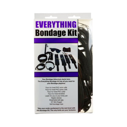 PLE''SUR 12-PIECE EVERYTHING BONDAGE KIT BLACK