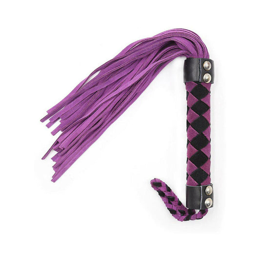PLE''SUR 15.5 IN. LEATHER FLOGGER PURPLE