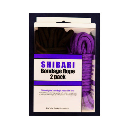 PLE''SUR - PURPLE & BLACK 10 M / 33 FT. ROPE KIT 2-PACK