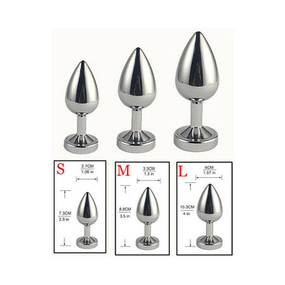 PLE''SUR - 3-SETTING LED LIGHT-UP METAL ANAL PLUG SMALL