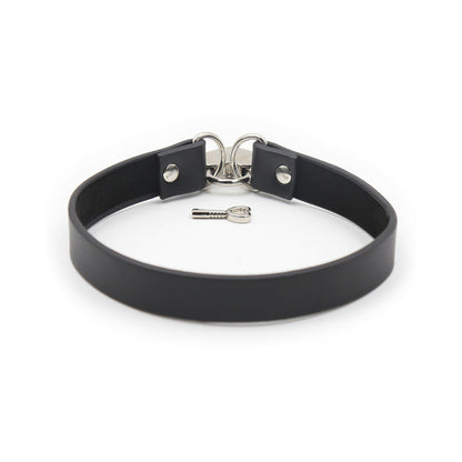 PLE''SUR - COLLAR DE PVC CON CORAZÓN, CANDADO Y LLAVE, EMBALAJE EN BOLSA NEGRA