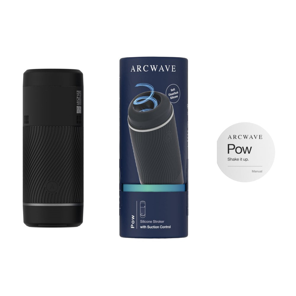 ARCWAVE POW SILICONE STROKER WITH SUCTION CONTROL BLACK
