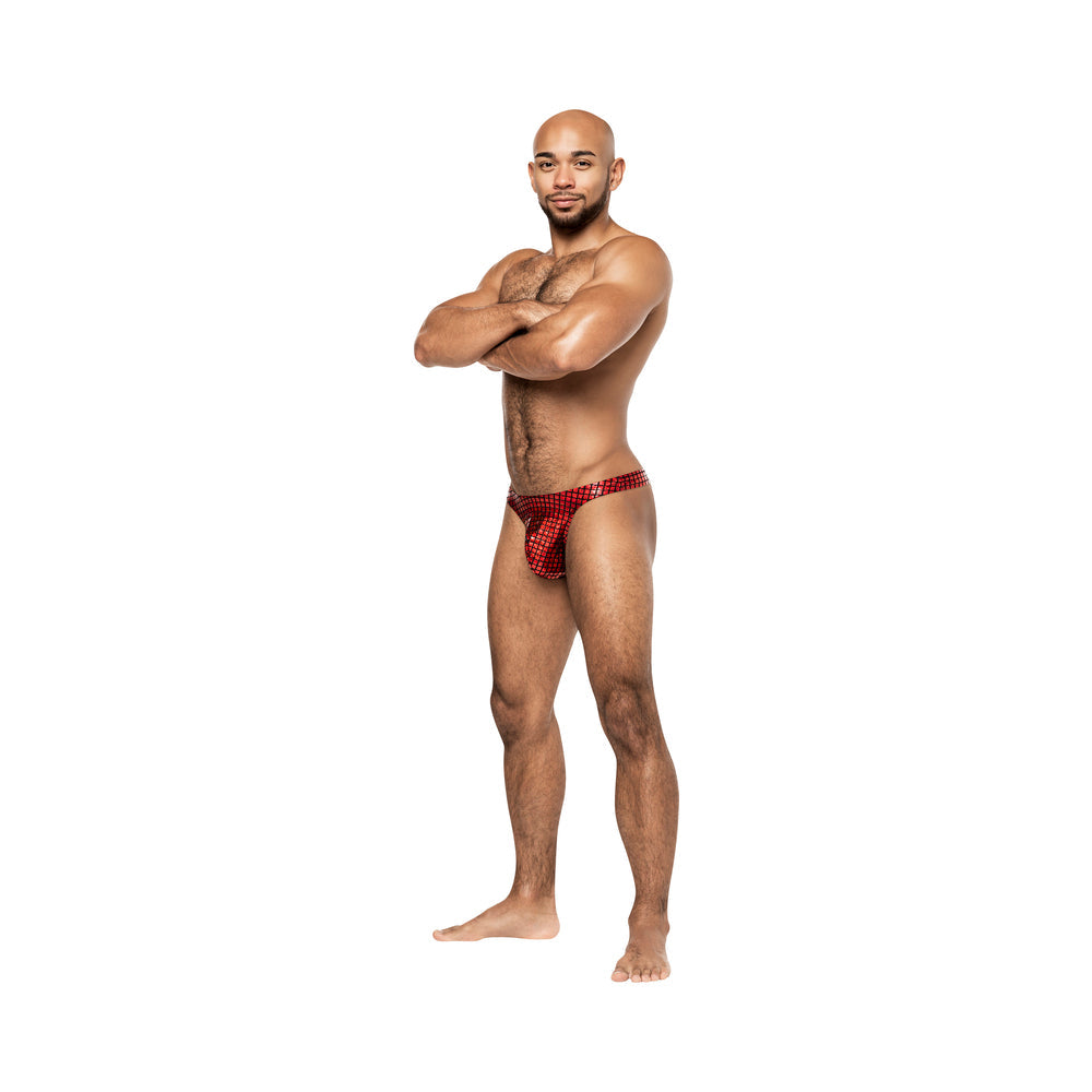 MALE POWER DISCO DESIRE BONG THONG BLACK/RED L/XL