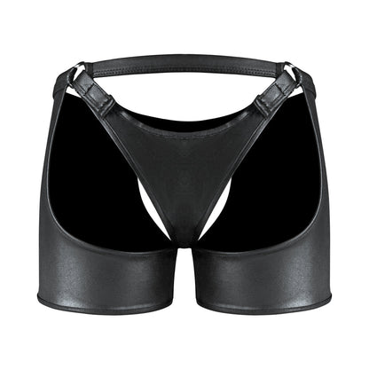 MALE POWER - FETISH POSEIDON CHAP-STYLE SHORT BLACK L/XL