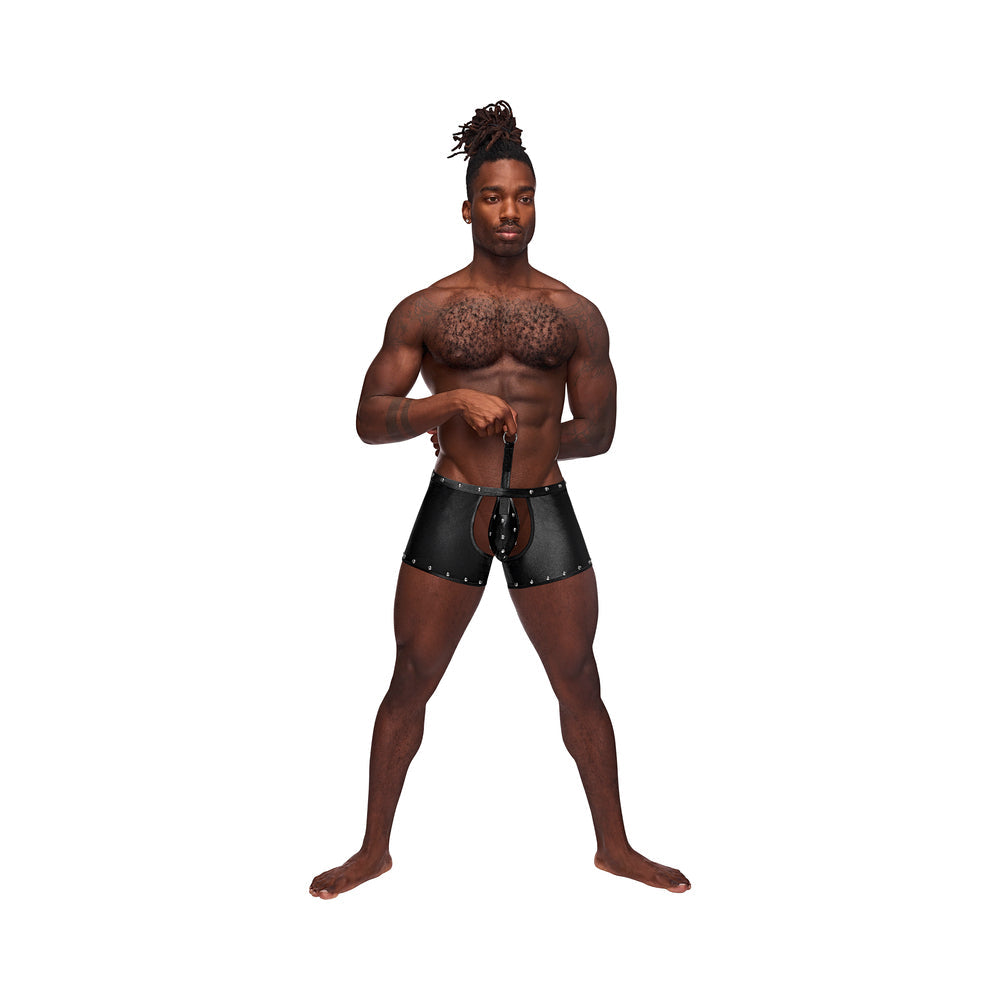 MALE POWER - FETISH POSEIDON CHAP-STYLE SHORT BLACK L/XL
