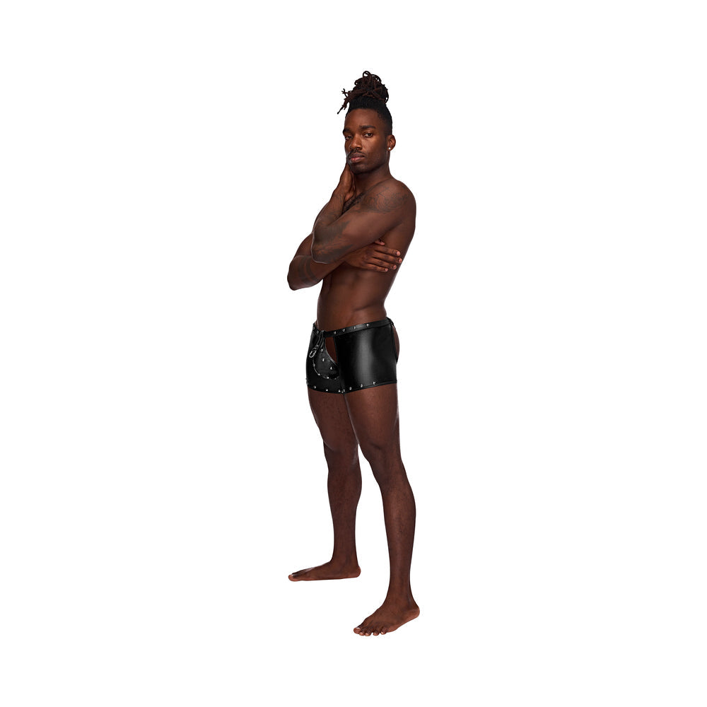 MALE POWER - FETISH POSEIDON CHAP-STYLE SHORT BLACK L/XL