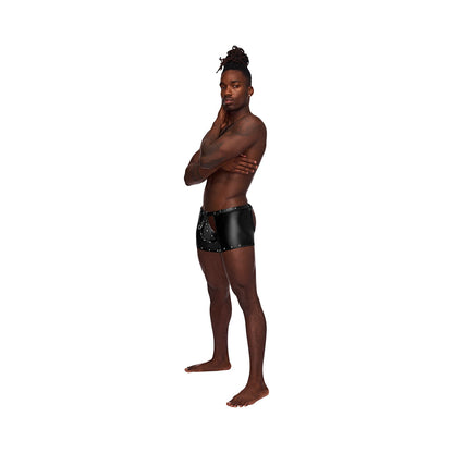 MALE POWER - FETISH POSEIDON CHAP-STYLE SHORT BLACK L/XL