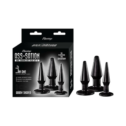 NASSTOYS - ASS-SATION ANAL TRAINING BUTT PLUG KIT #2 BLACK