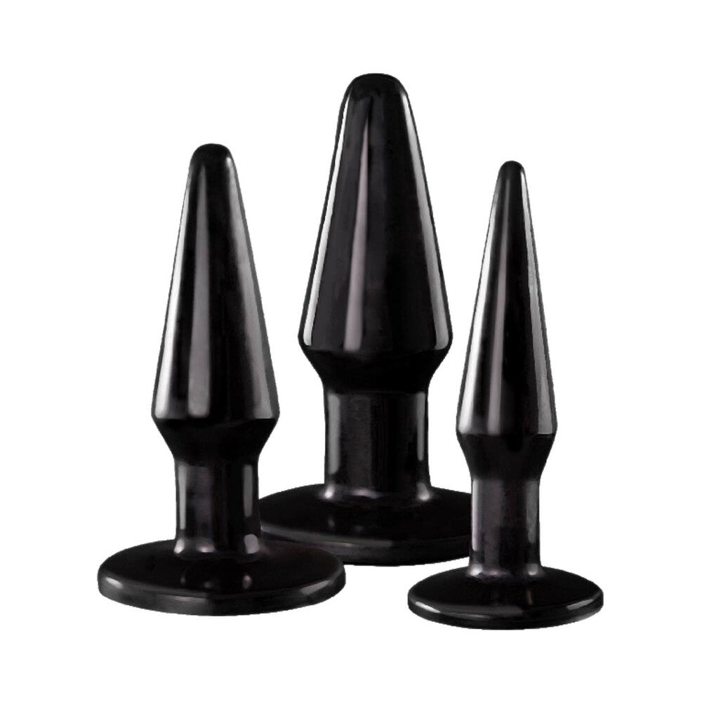 NASSTOYS - ASS-SATION ANAL TRAINING BUTT PLUG KIT #2 BLACK