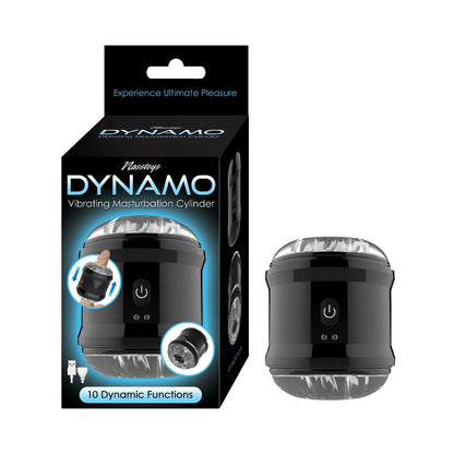 NASSTOYS DYNAMO RECHARGEABLE VIBRATING MASTURBATOR CYLINDER BLACK