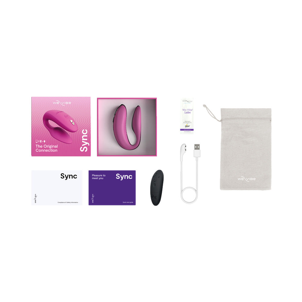 WE-VIBE SYNC 2 RECHARGEABLE SILICONE COUPLES VIBRATOR ROSE