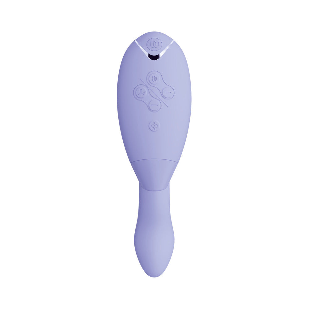 WOMANIZER DUO 2 RECHARGEABLE DUAL STIMULATION PLEASURE AIR AND G-SPOT VIBRATOR LILAC