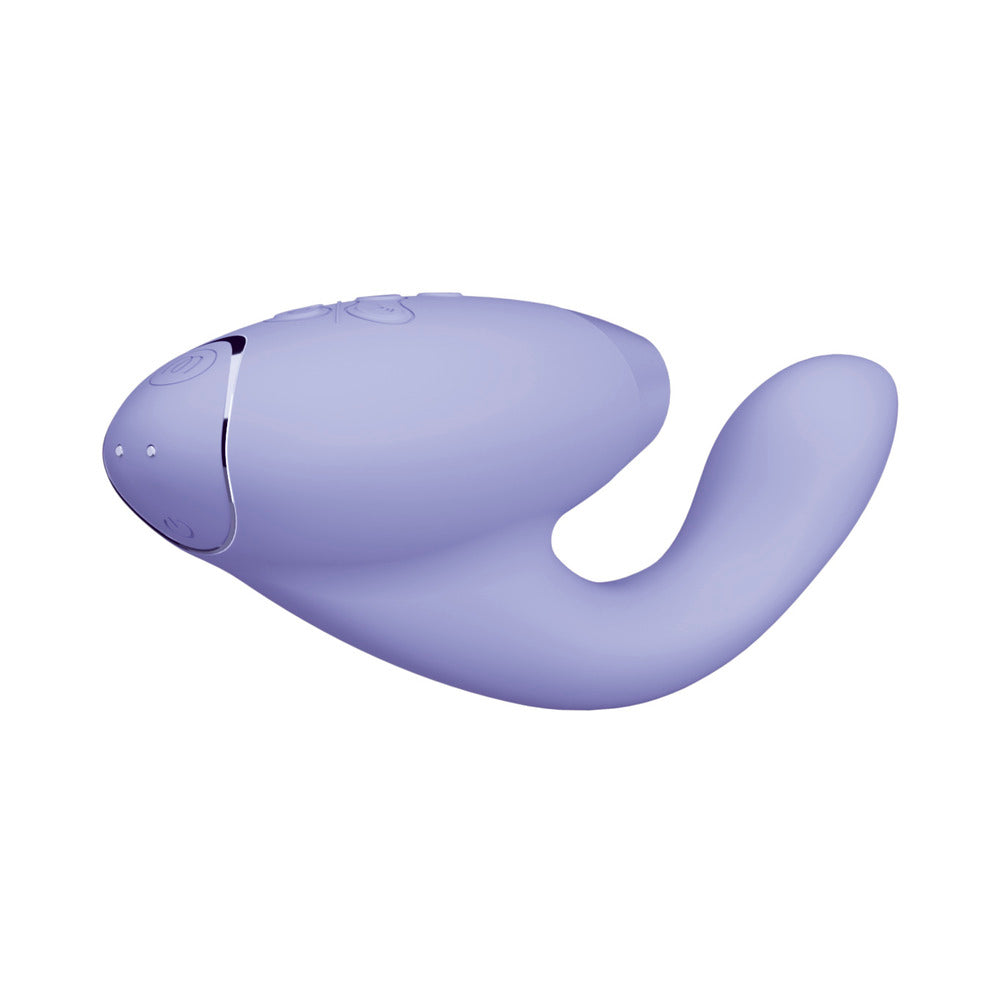 WOMANIZER - DUO 2 RECHARGEABLE DUAL STIMULATION PLEASURE AIR AND G-SPOT VIBRATOR LILAC