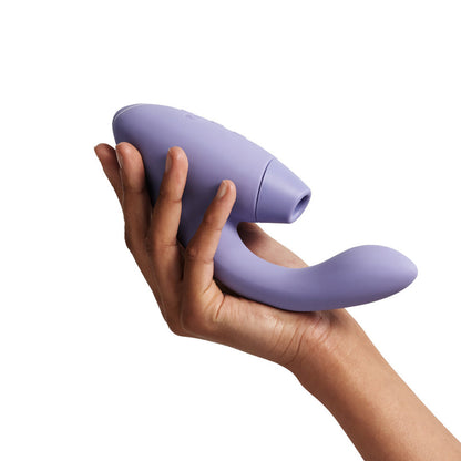 WOMANIZER - DUO 2 RECHARGEABLE DUAL STIMULATION PLEASURE AIR AND G-SPOT VIBRATOR LILAC