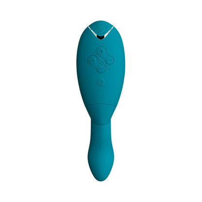 WOMANIZER DUO 2 RECHARGEABLE DUAL STIMULATION PLEASURE AIR AND G-SPOT VIBRATOR PETROL