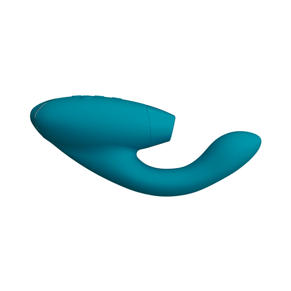 WOMANIZER - DUO 2 RECHARGEABLE DUAL STIMULATION PLEASURE AIR AND G-SPOT VIBRATOR PETROL