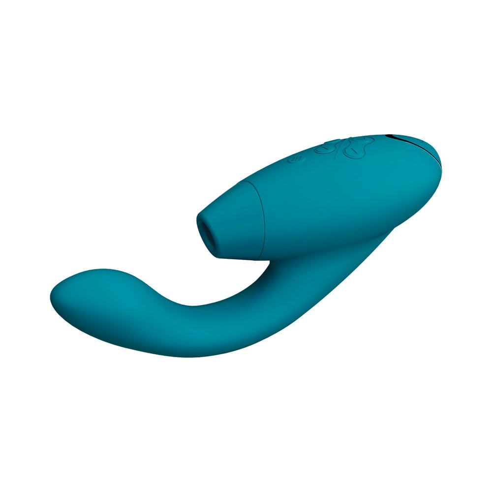 WOMANIZER - DUO 2 RECHARGEABLE DUAL STIMULATION PLEASURE AIR AND G-SPOT VIBRATOR PETROL