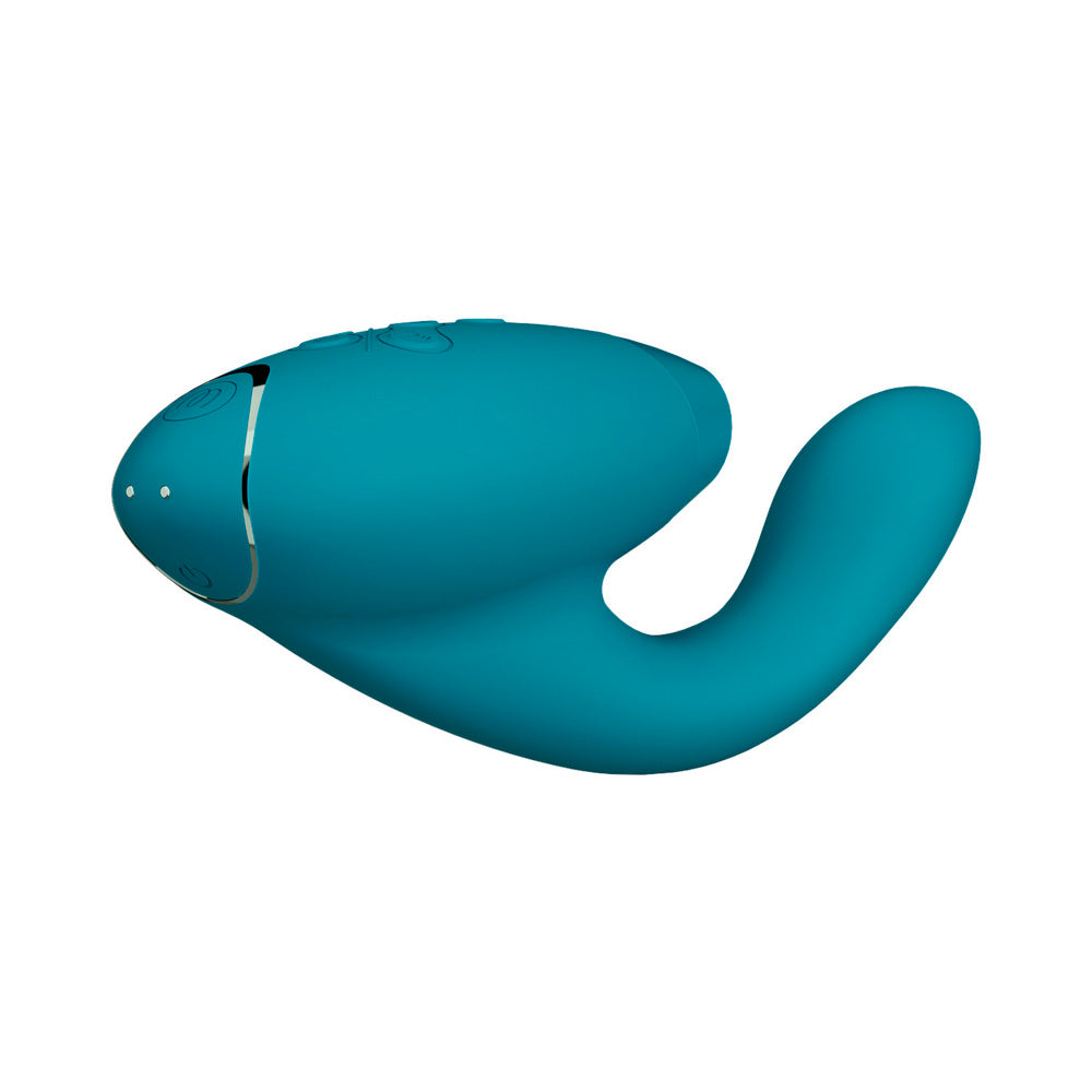 WOMANIZER - DUO 2 RECHARGEABLE DUAL STIMULATION PLEASURE AIR AND G-SPOT VIBRATOR PETROL