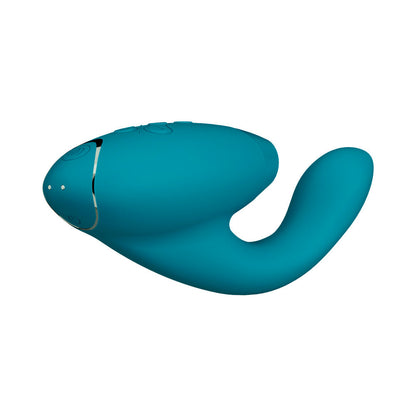 WOMANIZER - DUO 2 RECHARGEABLE DUAL STIMULATION PLEASURE AIR AND G-SPOT VIBRATOR PETROL