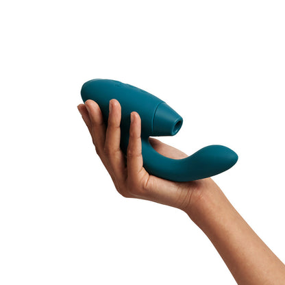 WOMANIZER - DUO 2 RECHARGEABLE DUAL STIMULATION PLEASURE AIR AND G-SPOT VIBRATOR PETROL