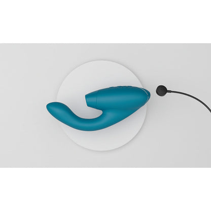 WOMANIZER - DUO 2 RECHARGEABLE DUAL STIMULATION PLEASURE AIR AND G-SPOT VIBRATOR PETROL