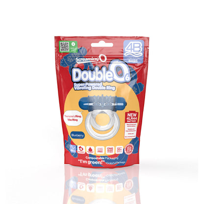 SCREAMING O - 4B DOUBLEO 6 VIBRATING DOUBLE COCKRING BLUEBERRY