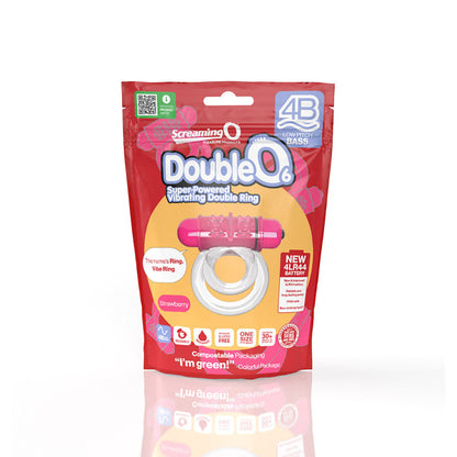 SCREAMING O - 4B DOUBLEO 6 VIBRATING DOUBLE COCKRING STRAWBERRY