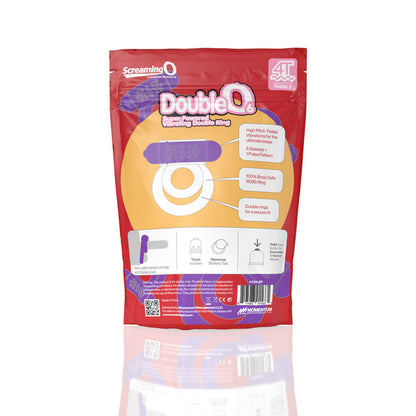 SCREAMING O - 4T DOUBLEO 6 VIBRATING DOUBLE COCKRING GRAPE