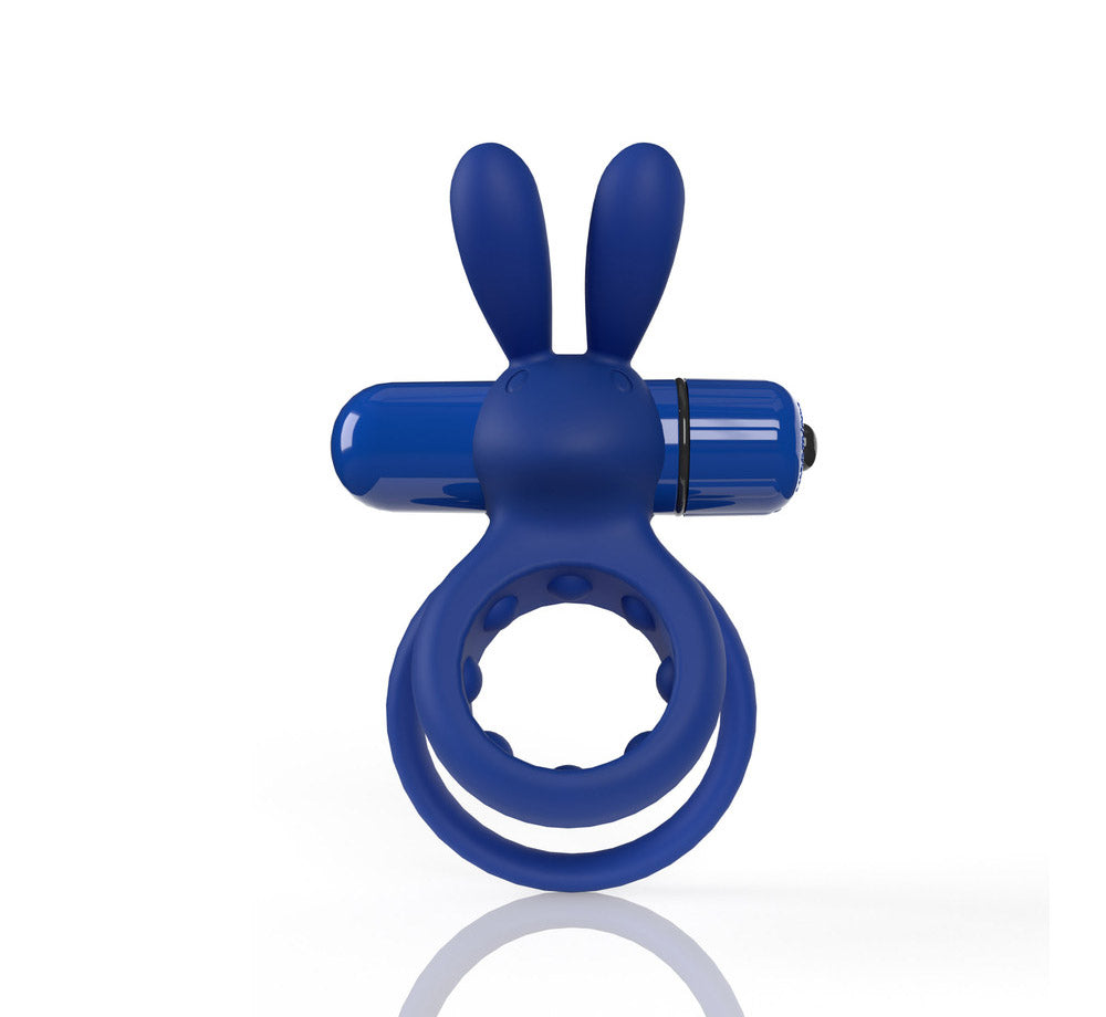 SCREAMING O - 4B OHARE CONEJITO VIBRADOR DE DOBLE ANILLO DE PENE AZUL ARÁNDANO