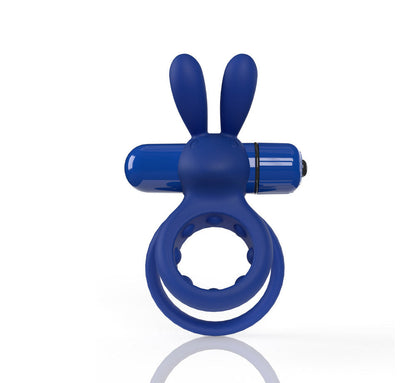 SCREAMING O - 4B OHARE CONEJITO VIBRADOR DE DOBLE ANILLO DE PENE AZUL ARÁNDANO