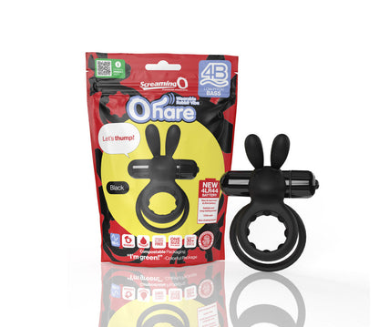 SCREAMING O - 4B OHARE VIBRATING RABBIT DOUBLE COCKRING BLACK