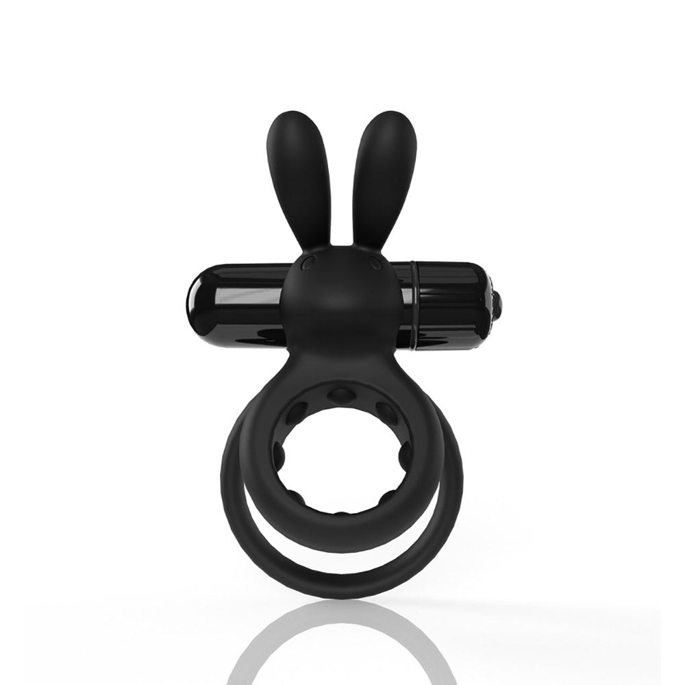 SCREAMING O 4B OHARE VIBRATING RABBIT DOUBLE COCKRING BLACK