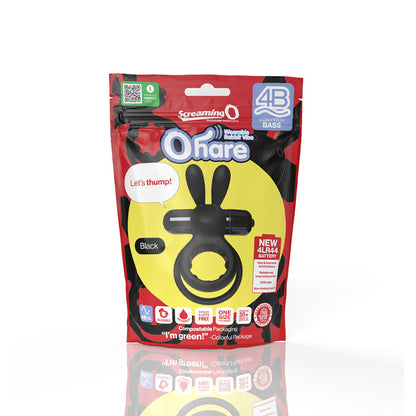 SCREAMING O - 4B OHARE VIBRATING RABBIT DOUBLE COCKRING BLACK
